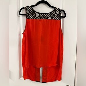 THML Y2K Inspired Top in Black and Red- opens back details (Large)